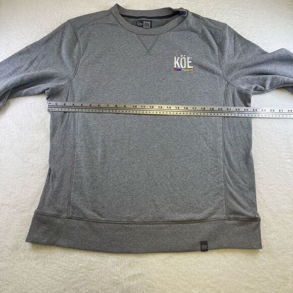 Gray New Era Sweater Mens XL Koe Kombucha Company Pullover Crewneck Sweater - Picture 7 of 12
